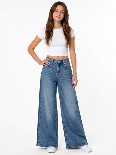 Jeans gamba larga angel kiss - jeans,