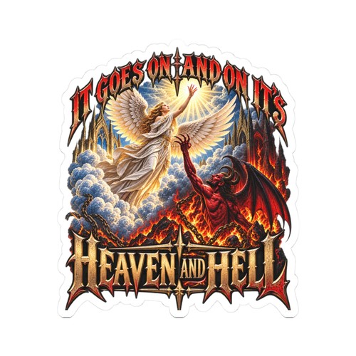Adesivo heaven and hell - adesivo,